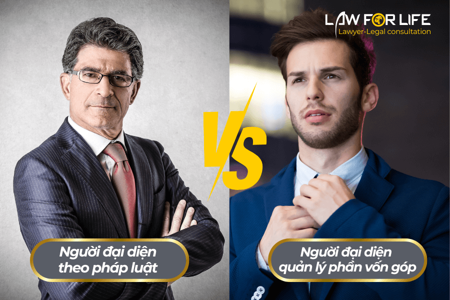 So sánh người đại diện theo pháp luật với người đại diện quản lý phần vốn góp