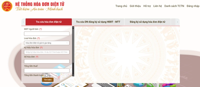 Tra cứu hóa đơn điện tử hợp lệ trên Cổng thông tin Cục Thuế